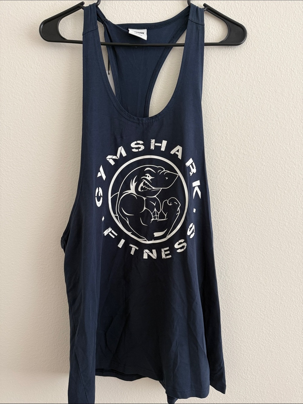 Gymshark Navy Racerback Swim Coverup with White Logo